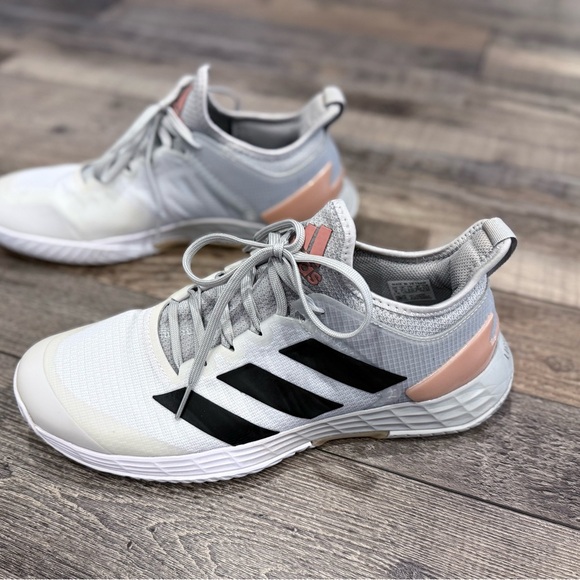 adidas Adizero Ubersonic 4 White, Light Grey & Black Tennis Shoe, women’s size 9 - Picture 4 of 12